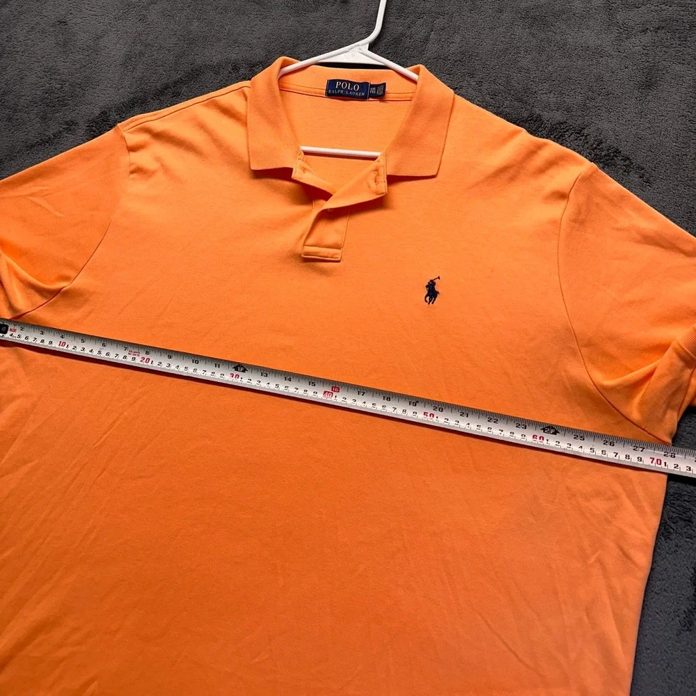 Polo Ralph Lauren Polo Shirt Mens XXL Orange Short Sleeve Pony Logo Preppy